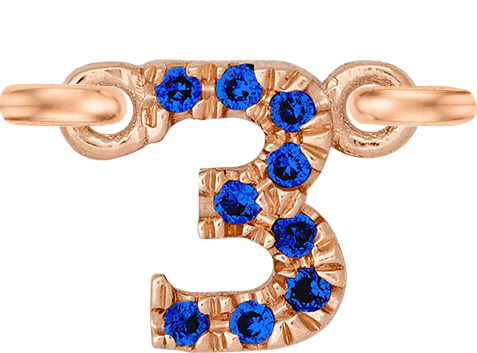 Rose Gold, Blue Sapphire Number - Image 6