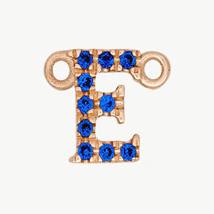 Rose Gold, Blue Sapphire Letter - Image 33
