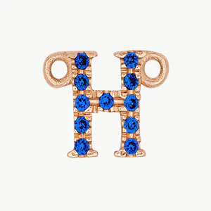 Rose Gold, Blue Sapphire Letter - Image 36