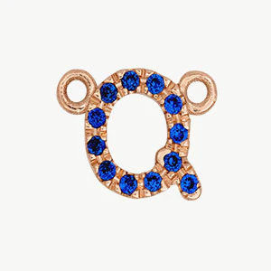 Rose Gold, Blue Sapphire Letter - Image 45