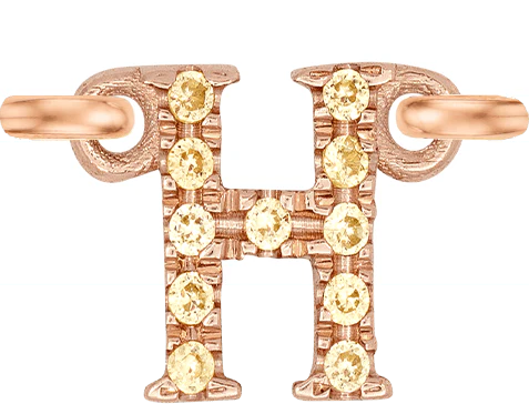 Rose Gold, Yellow Sapphire Letter - Image 10