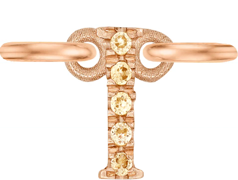 Rose Gold, Yellow Sapphire Letter - Image 11
