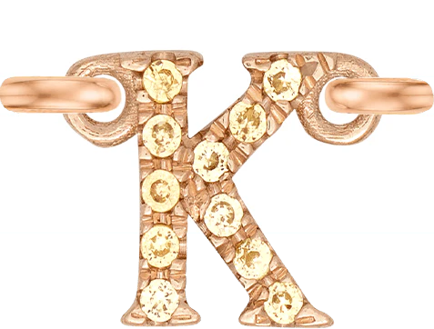 Rose Gold, Yellow Sapphire Letter - Image 13