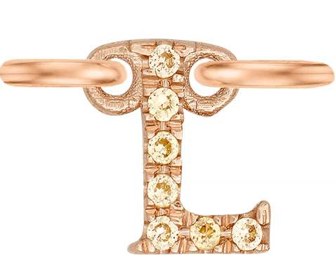 Rose Gold, Yellow Sapphire Letter - Image 14