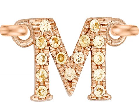 Rose Gold, Yellow Sapphire Letter - Image 15