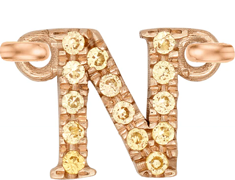 Rose Gold, Yellow Sapphire Letter - Image 16