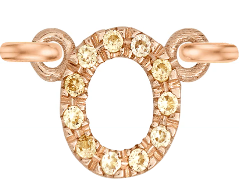 Rose Gold, Yellow Sapphire Letter - Image 17