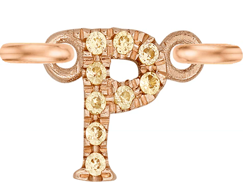 Rose Gold, Yellow Sapphire Letter - Image 18