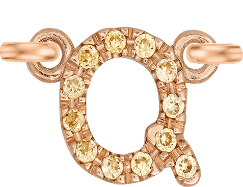 Rose Gold, Yellow Sapphire Letter - Image 19