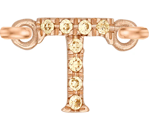 Rose Gold, Yellow Sapphire Letter - Image 22