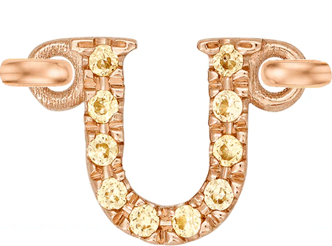 Rose Gold, Yellow Sapphire Letter - Image 23