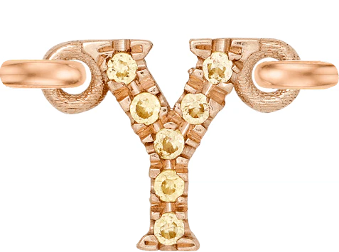 Rose Gold, Yellow Sapphire Letter - Image 27