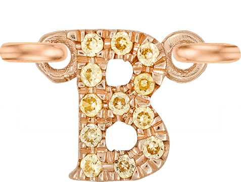 Rose Gold, Yellow Sapphire Letter - Image 4