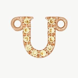 Rose Gold, Yellow Sapphire Letter - Image 49