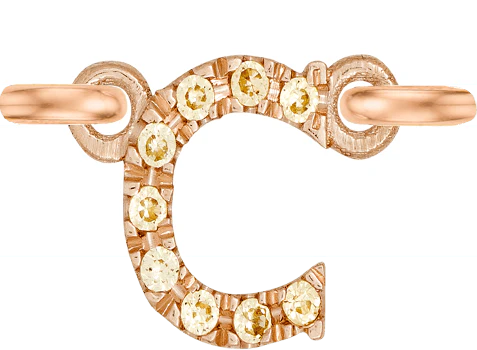 Rose Gold, Yellow Sapphire Letter - Image 5