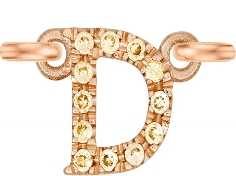Rose Gold, Yellow Sapphire Letter - Image 6