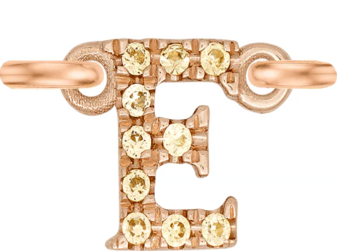 Rose Gold, Yellow Sapphire Letter - Image 7