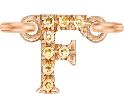 Rose Gold, Yellow Sapphire Letter - Image 8