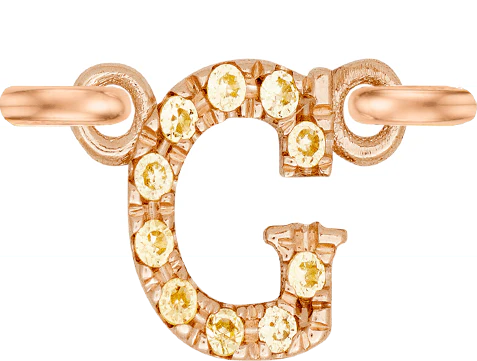 Rose Gold, Yellow Sapphire Letter - Image 9