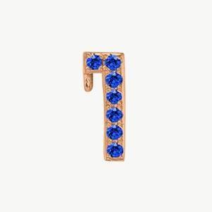 Rose Gold, Blue Sapphire Number Bead - Image 14