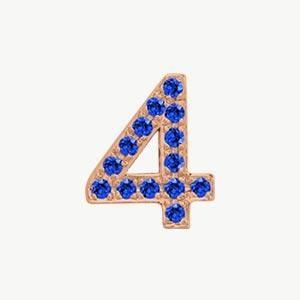 Rose Gold, Blue Sapphire Number Bead - Image 17