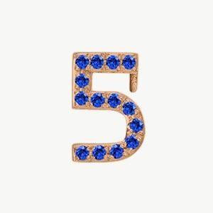 Rose Gold, Blue Sapphire Number Bead - Image 18