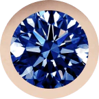Rose Gold, Blue Sapphire Number Bead - Image 2
