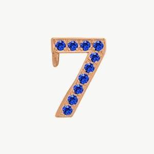 Rose Gold, Blue Sapphire Number Bead - Image 20