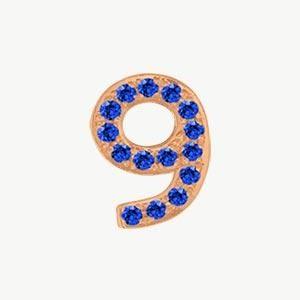 Rose Gold, Blue Sapphire Number Bead - Image 22