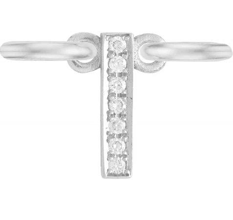 White Gold, White Diamond Letter - Image 11