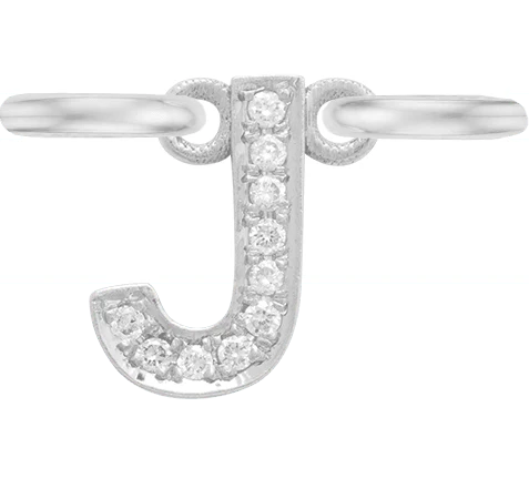 White Gold, White Diamond Letter - Image 12