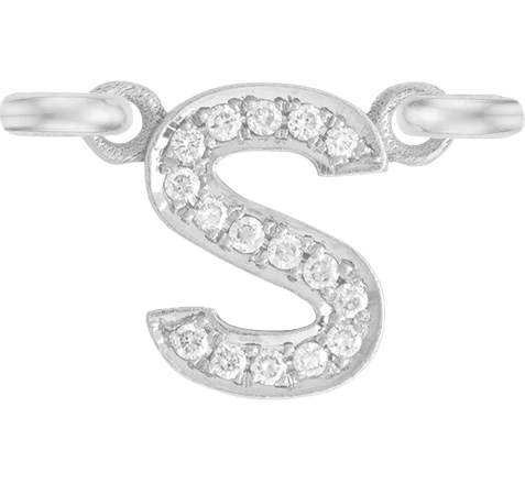 White Gold, White Diamond Letter - Image 21