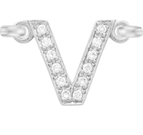 White Gold, White Diamond Letter - Image 24