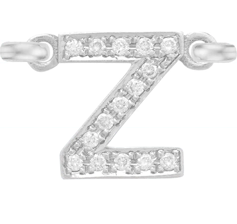 White Gold, White Diamond Letter - Image 28