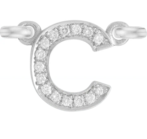 White Gold, White Diamond Letter - Image 5