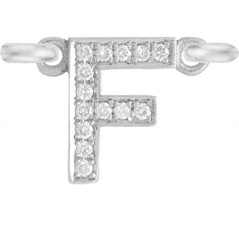 White Gold, White Diamond Letter - Image 8