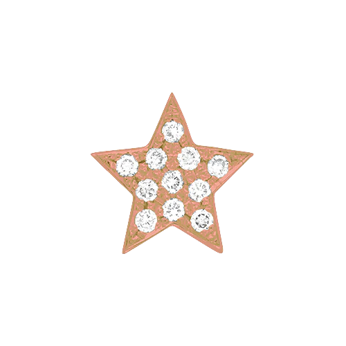 White Diamond + 14k Rose Gold Emoji Charm - Image 2