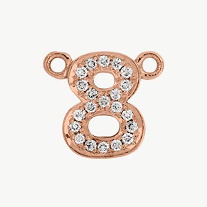 Rose Gold, White Diamond Number - Image 10