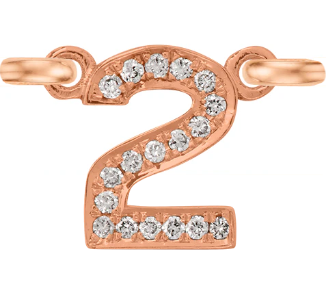 Rose Gold, White Diamond Number - Image 14