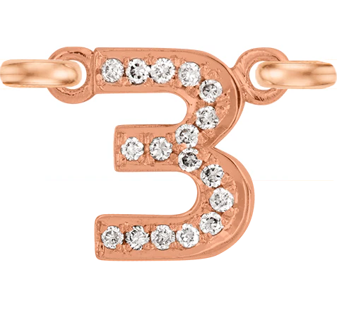 Rose Gold, White Diamond Number - Image 15
