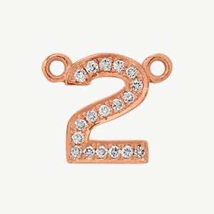 Rose Gold, White Diamond Number - Image 4