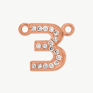 Rose Gold, White Diamond Number - Image 5