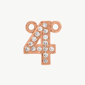 Rose Gold, White Diamond Number - Image 6
