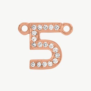 Rose Gold, White Diamond Number - Image 7
