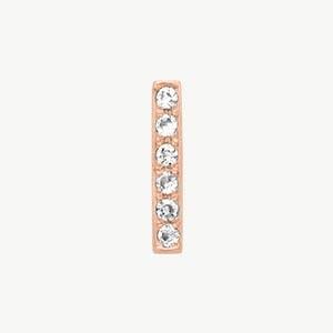 Rose Gold, White Diamond Letter Bead - Image 37