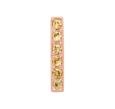 Rose Gold, Yellow Sapphire Letter Bead - Image 11