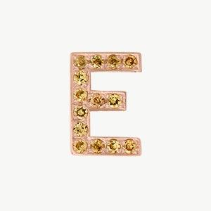 Rose Gold, Yellow Sapphire Letter Bead - Image 33