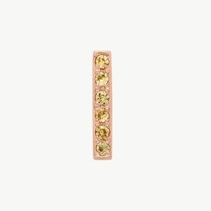 Rose Gold, Yellow Sapphire Letter Bead - Image 37