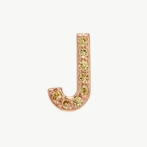 Rose Gold, Yellow Sapphire Letter Bead - Image 38