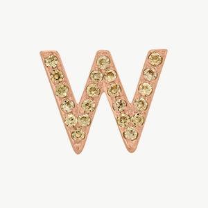 Rose Gold, Yellow Sapphire Letter Bead - Image 51